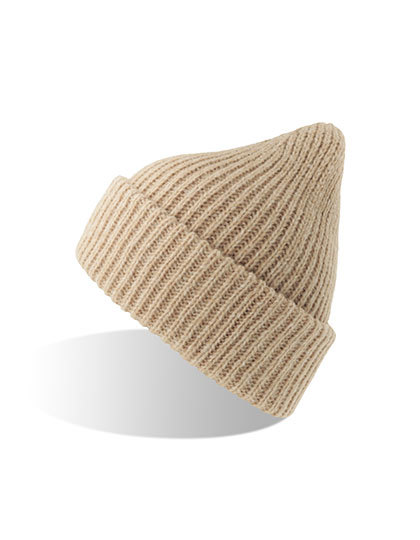 Czapka Bezszwowa Poliester z Recyklingu AT7000 - Beige Melange