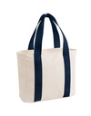 Torba na Ramie Canvas BG675 - Natural & Navy