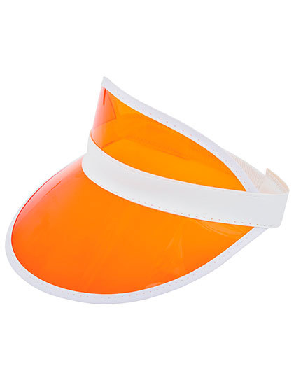 Czapka z daszkiem retro C1820 - White&Orange