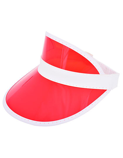 Czapka z daszkiem retro C1820 - White&Red