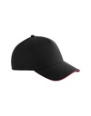Czapka z daszkiem 5-panelowa Perforowana Oddychajaca CB155R - Black & Red