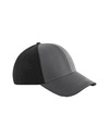 Czapka Z Daszkiem 6 Panelowa Odprowadzajaca Wilgoc Siatkowa CB165 - Gunmetal Grey & Black