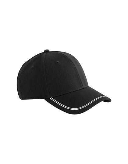 Czapka 6-panelowa Poliester z Recyklingu Odprowadzajaca Wilgoc CB166R - Black