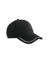 Czapka 6-panelowa Poliester z Recyklingu Odprowadzajaca Wilgoc CB166R - Black