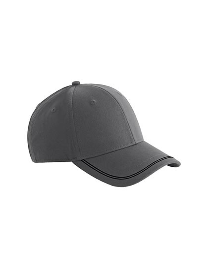 Czapka 6-panelowa Poliester z Recyklingu Odprowadzajaca Wilgoc CB166R - Gunmetal Grey & Black