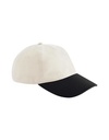 Czapka Niestrukturyzowana 5 Panelowa Bawelniana Twill CB67 - Natural & Black