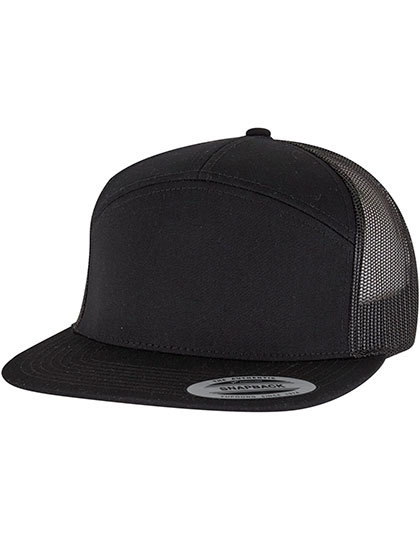 Czapka 7-panelowa Plaski Wizjer Oddychajaca Siatka FX9294 - Black & Black