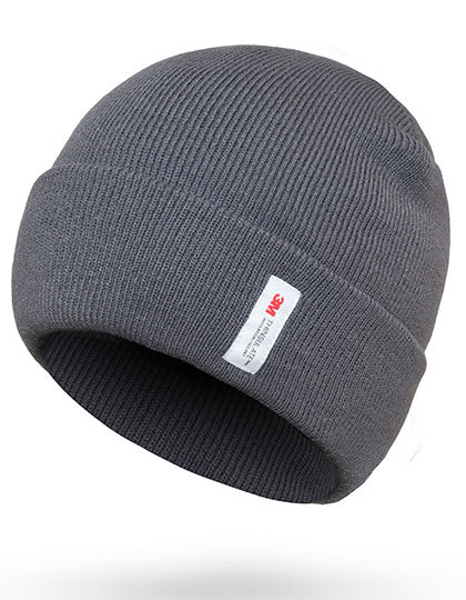 Czapka Dzianinowa z Wywinieciem Izolacja Thinsulate KX180 - Grey