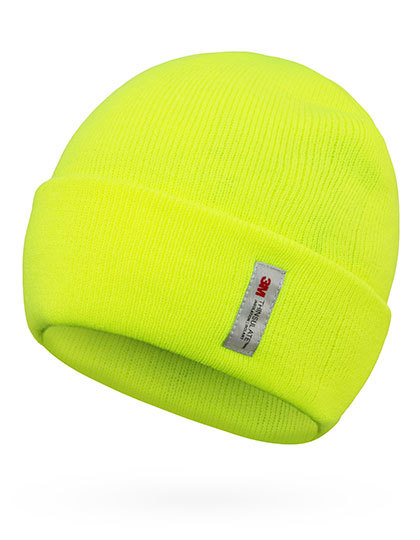 Czapka Dzianinowa z Wywinieciem Izolacja Thinsulate KX180 - Yellow