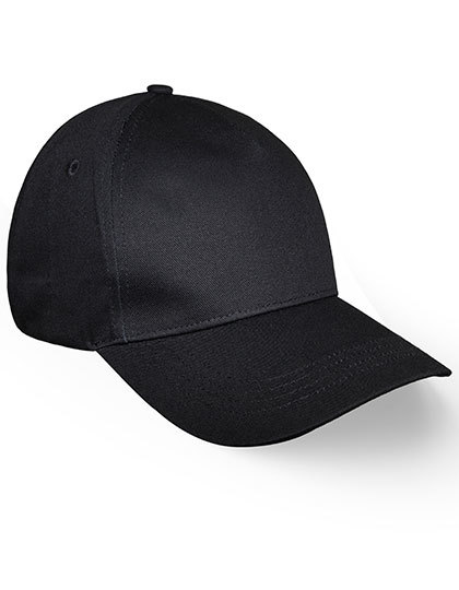 Czapka z daszkiem 5-panelowa Bawełniana KX181 - Black