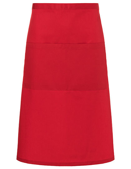 Fartuch Bistro Bardzo Duzy Tkanina Diagonalna KY161 - Red (ca. Pantone 186C)