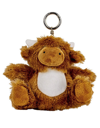 Brelok Pluszowa Maskotka Poliester Krowa MM023C - Cow Brown