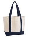 Torba Plocienna Bawelna Organiczna WM804 - Natural & French Navy