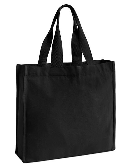 Torba na zakupy Canvas z uchwytami szewron WM940 - Black