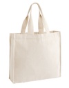Torba na zakupy Canvas z uchwytami szewron WM940 - Natural