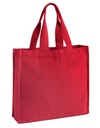 Torba na zakupy Canvas z uchwytami szewron WM940 - Scarlet Red