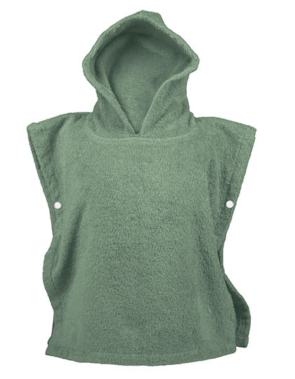 Koc dzieciecy z kapturem frotte ARB920 - Old Green