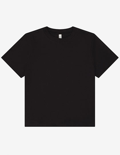 Koszulka Damska Boxy Oversize Bawelniana BL6110 - Black
