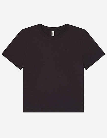 Koszulka Damska Boxy Oversize Bawełniana BL6110 - Dark Grey Solid