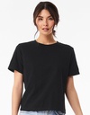 Koszulka Damska Boxy Oversize Bawelniana BL6110 - Vintage Black