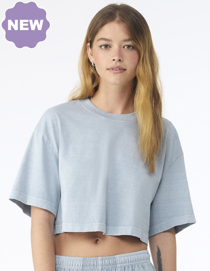 Koszulka Damska Krotka Bawelna Ring-Spun BL6882GD - Light Washed Denim