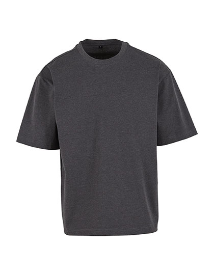 Koszulka Męska Luzny Kroj Bawełniana BY391 - Charcoal