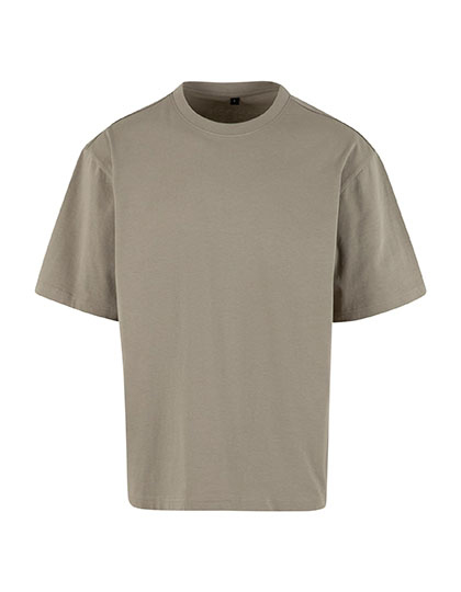 Koszulka Meska Luzny Kroj Bawelniana BY391 - Pale Olive