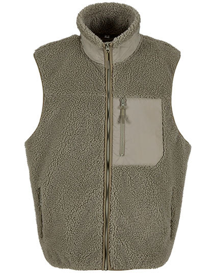 Kamizelka Unisex Polar Sherpa BY407 - Pale Olive