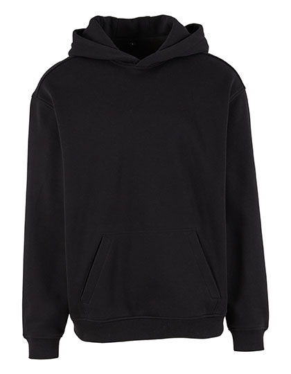 Bluza z Kapturem Luzna Bawelniano Poliestrowa BY410 - Black
