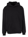 Bluza z Kapturem Luzna Bawelniano Poliestrowa BY410 - Black