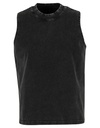 Koszulka bez rekawow Oversize Bawełniana Vintage BY429 - Black