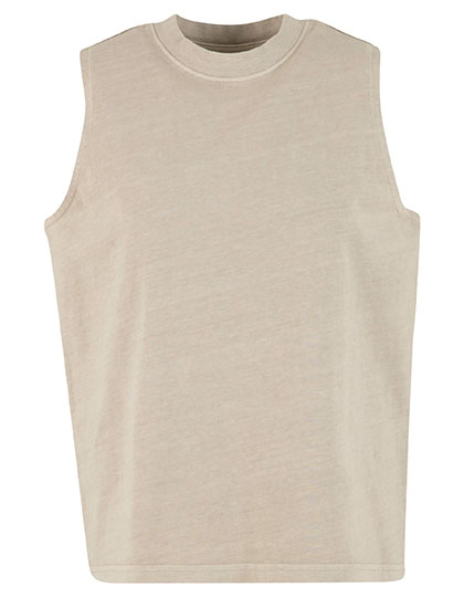 Koszulka bez rekawow Oversize Bawelniana Vintage BY429 - Chalk Dust