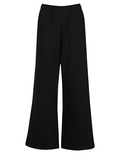 Spodnie Damskie Joggery Bawełniane Szeroka Nogawka BY431 - Black