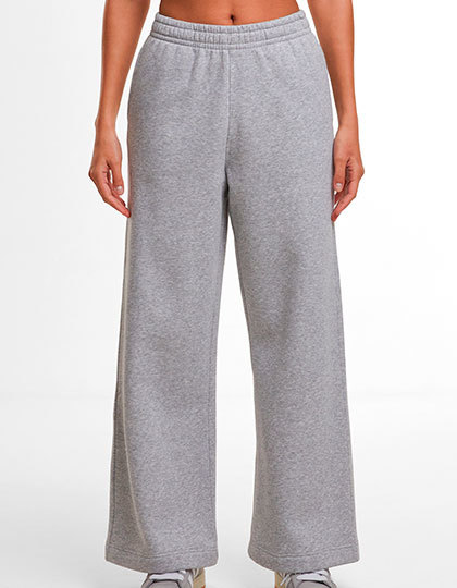 Spodnie Damskie Joggery Bawelniane Szeroka Nogawka BY431 - Heather Grey