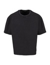 Koszulka Croppowana Oversize Bawelniana Vintage Wash BY435 - Black