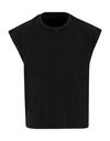 Koszulka Bezrekawnik Oversize Bawelniana Vintage Wash BY436 - Black