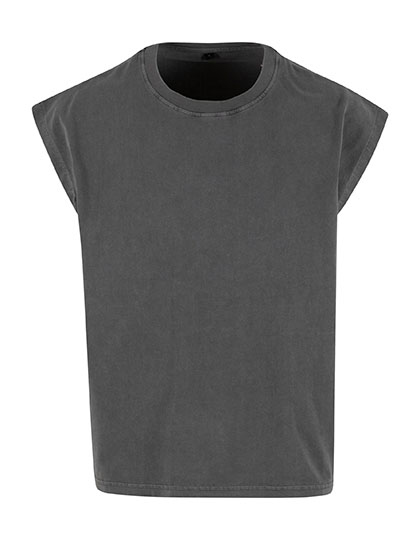 Koszulka Bezrękawnik Oversize Bawełniana Vintage Wash BY436 - Magnet