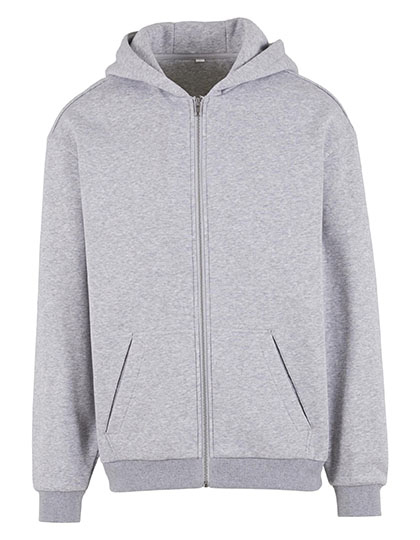 Bluza Rozpinana z Kapturem Luźny Krój Bawełna Poliester BY443 - Heather Grey