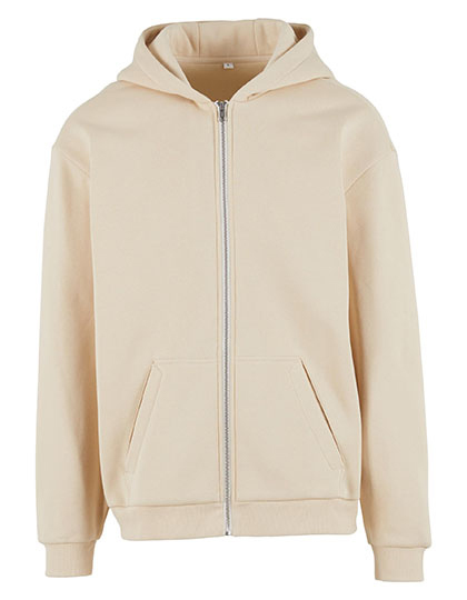 Bluza Rozpinana z Kapturem Luzny Kroj Bawelna Poliester BY443 - Sand