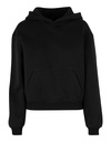 Bluza z Kapturem Luzna Bawelniana Poliestrowa BY444 - Black