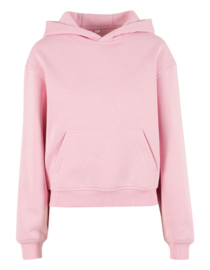 Bluza z Kapturem Luzna Bawelniana Poliestrowa BY444 - Soft Pink