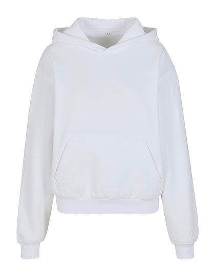 Bluza z Kapturem Luźna Bawełniana Poliestrowa BY444 - White