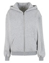 Bluza Rozpinana z Kapturem Luzny Kroj Bawełna Poliester BY445 - Heather Grey