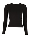 Koszulka Damska Slim Bawelna Elastan BY446 - Black