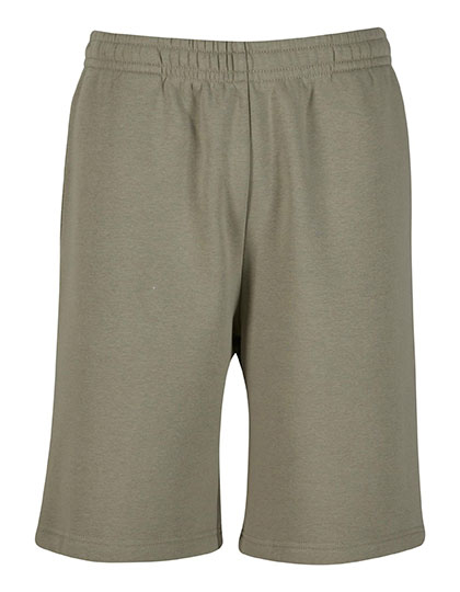 Spodnie Krotkie Meskie Luzny Kroj Bawelniane BY447 - Pale Olive