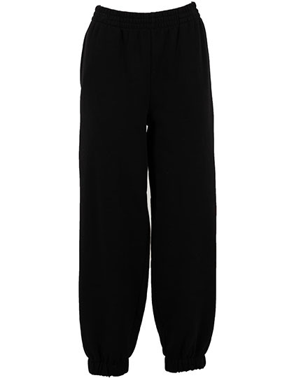 Spodnie Dresowe Luzny Kroj Bawelna Poliester BYBB031 - Black