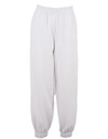 Spodnie Dresowe Luzny Kroj Bawelna Poliester BYBB031 - White