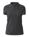 Koszulka Polo Damska Slim Fit Poliester z Recyklingu Oddychająca EC30404 - Black