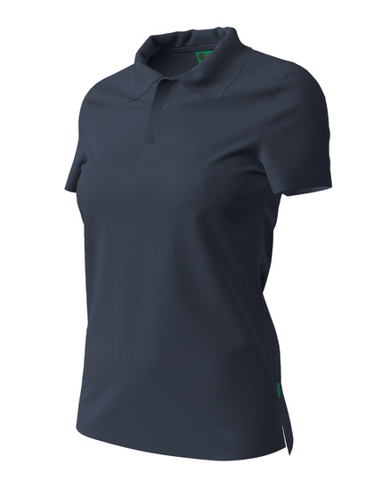 Koszulka Polo Damska Slim Fit Poliester z Recyklingu Oddychajaca EC30404 - Navy