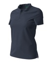 Koszulka Polo Damska Slim Fit Poliester z Recyklingu Oddychająca EC30404 - Navy